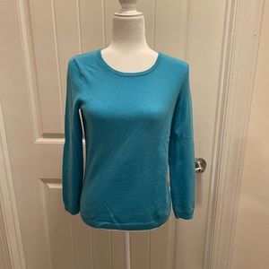 Turquoise Talbots 100% cashmere sweater.